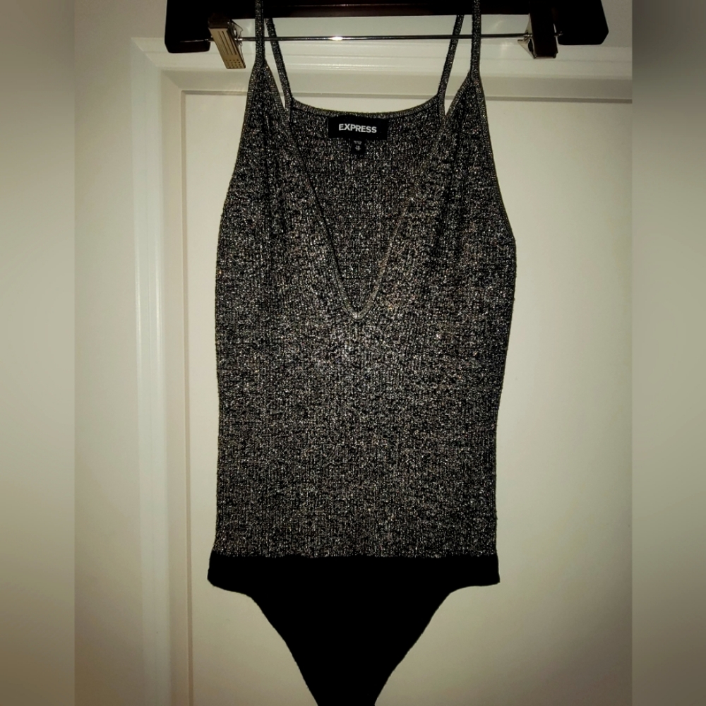 Express Black and Gold Sweater Body suit